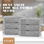 White Classic Light Gray Hand Towels - Image 4