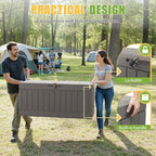 Greesum Outdoor Storage Box 82 Gallon Storage Bin with Lid for Patio Furniture, Garden Tools, Pool Supplies, Waterproof and UV Resistant, Lockable, Coffee - Image 4