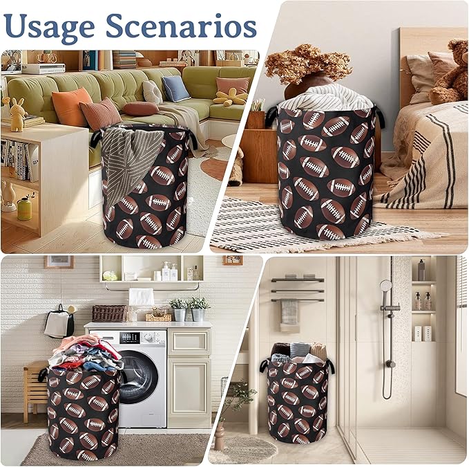 American Football Laundry Basket, Oxford Cloth Laundry Hamper - Image 7