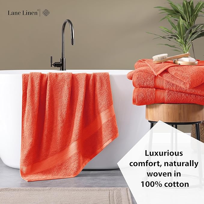LANE LINEN 100% Ring Spun Cotton Bath Towels - Image 4