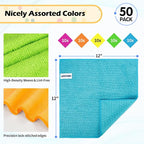 FIXSMITH Microfiber Cleaning Cloth, 50 Pack Cleaning Rags, Cleaning Towels - Image 2