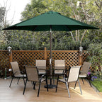 Blissun 7.5 ft Patio Umbrella, Yard Umbrella, Outdoor Market Umbrella with Push Button Tilt Crank, Dark Green - Image 7