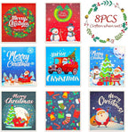 Lucomb 8 Pack Christmas Swedish Dishcloths Reusable, Kitchen Sponges Soft by Lucomb