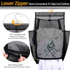 Hanging Collapsible Breathable Mesh Laundry Hamper, Fast Drying Portable Space - Image 4