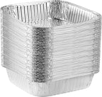 PLASTICPRO Disposable 8'' X 8'' X 2'' Inch Square Aluminum Tin Foil Baking Pans by PLASTICPRO