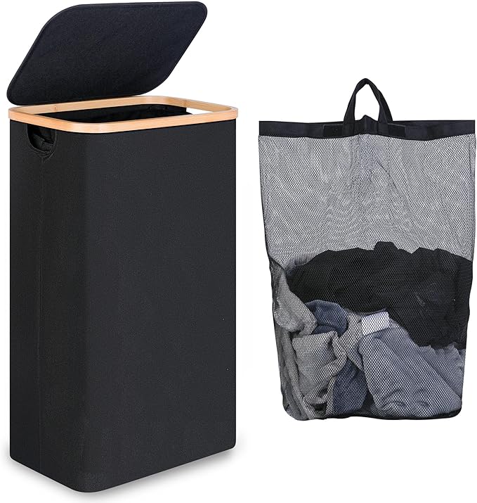 75L Slim Laundry Hamper, Narrow Laundry Basket by iEGrow