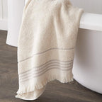 SKL Home Jude Fringe 100% Turkish Cotton Towel, Hand Towe Set, Taupe 2 Count - Image 4