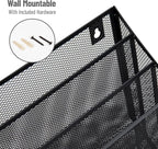Mind Reader Vertical File Storage, Desktop Organizer, Wall Mount, Metal Mesh - Image 5