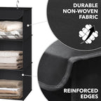 Simple Houseware 3-Shelf Hanging Closet Organizer, Fabric Storage Shelves - Image 3