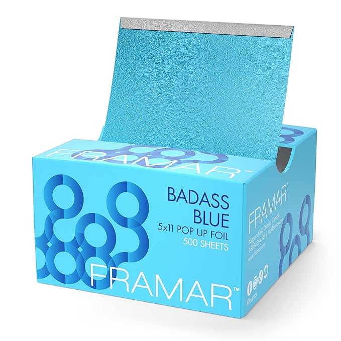 Framar Blue Pop Up Hair Foil, Aluminum Foil Sheets, Hair Foils by FRAMAR