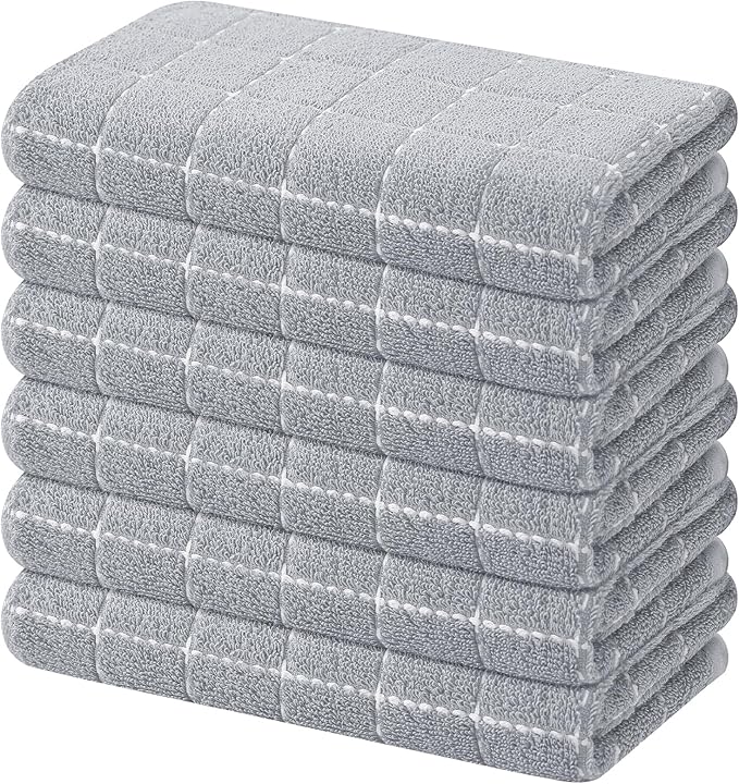 Mordimy 100% Cotton Terry Cloth Kitchen Towels, Super Soft and Absorbent Dish by Mordimy
