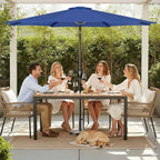 Simple Deluxe 9' Patio Umbrella Outdoor Table Market Yard Umbrella with Push Button Tilt/Crank - Image 6