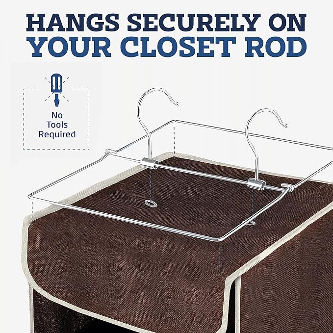 ZOBER Hanging Closet Organizer, 5-Shelf - Image 6