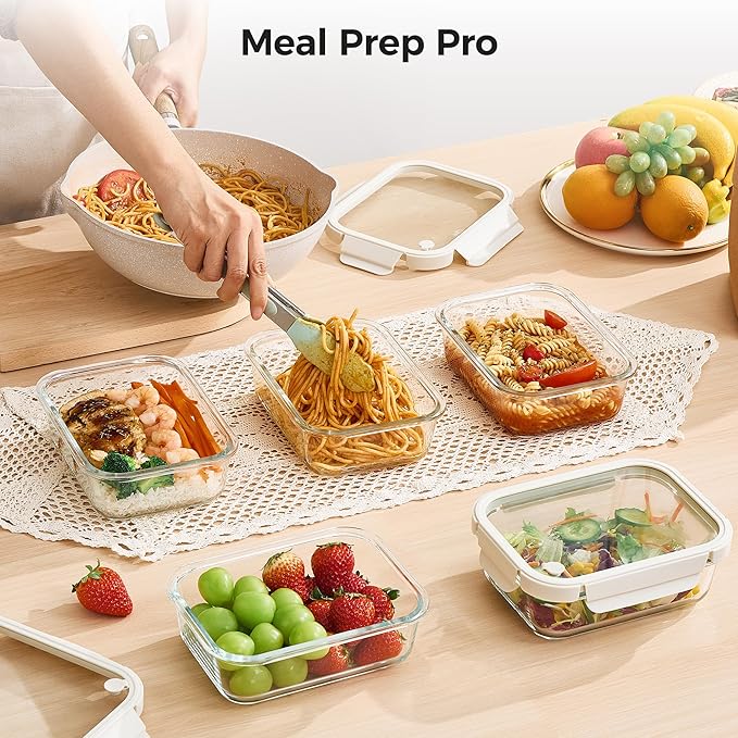 Vtopmart 5 Pack 35oz Glass Food Containers - Image 4