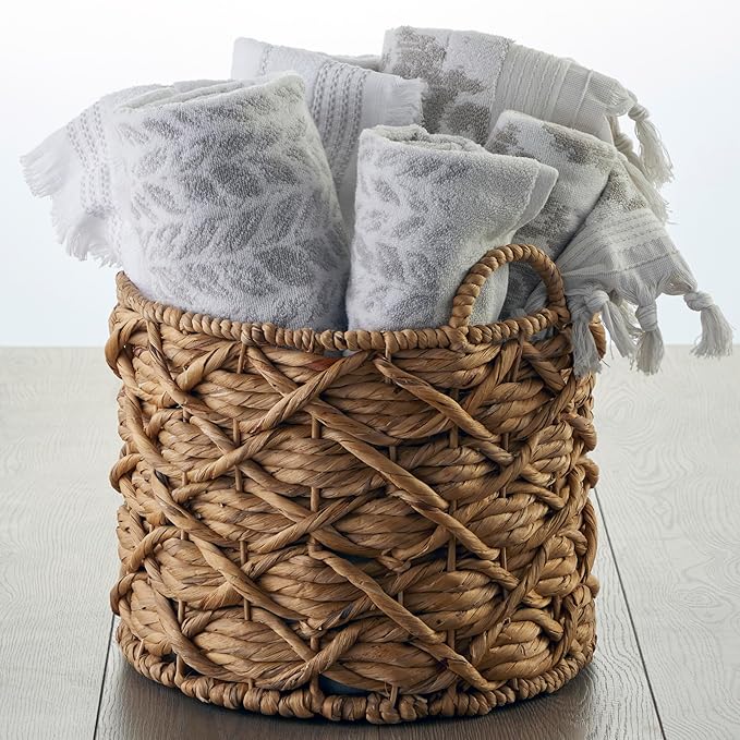 SKL Home Distressed Leaves 100% Turkish Cotton Premium 4-Piece Towel Set - Image 7