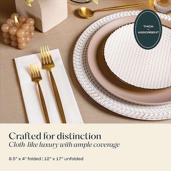 50-Pack Servietto Disposable Linen-Feel Guest Towels - Image 4