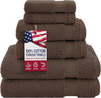 American Veteran Towel, 100% Cotton Turkish 6 Piece Towel Set, Luxury Towels by AmericanVeteranTowel