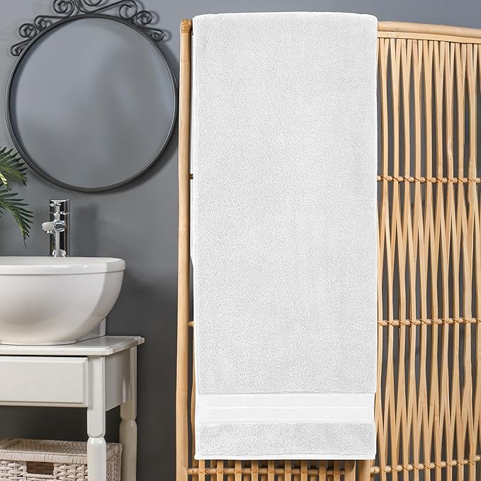 Elegant Comfort Three Line Popcorn Extra Large Luxury Bath Towel - Image 2