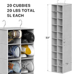 Simple Houseware 20 Section Shelves Hanging Shoes Organizer Holder - Image 3