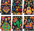 Breling Set of 6 Mexican Kitchen Towels Floral Dish Towel Cinco De Mayo by Breling