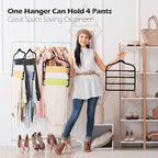 Velvet Pants Clothes Hanger Space Saving Non Slip Pants Shorts Hanger, - Image 4