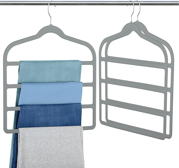 Velvet Pants Clothes Hanger Space Saving Non Slip Pants Shorts Hanger, by Myfolrena