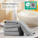 Microfiber Waffle Face Towels, 2 Pieces, Fast Drying, Lint Free 430 GSM - Image 6