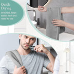 Microfiber Waffle Hand Towels, 4 Pieces, Fast Drying, Lint Free 430 GSM - Image 5