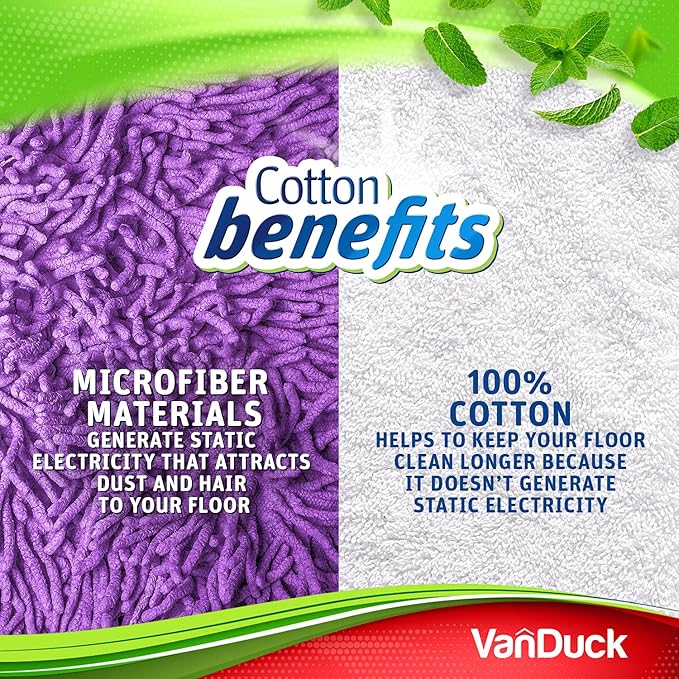 VanDuck Reusable 100% Cotton Mop Pads Compatible - Image 9
