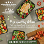 Bentgo Prep - 20-Piece 1-Compartment Reusable Meal Prep Containers - Image 2
