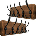 WEBI Rustic Coat Rack Wall Mounted, Wood Coat Hanger Wall, 5 Coat Hooks by WEBI