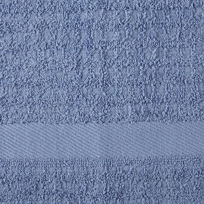 DII Basic Terry Collection Waffle Dishtowel Set, Solid Stonewash Blue, 4 Piece - Image 2