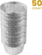 PLASTICPRO 3.5'' Inch Round Ramekins Muffin Cups Tin Foil Cupcake Pans - Image 5