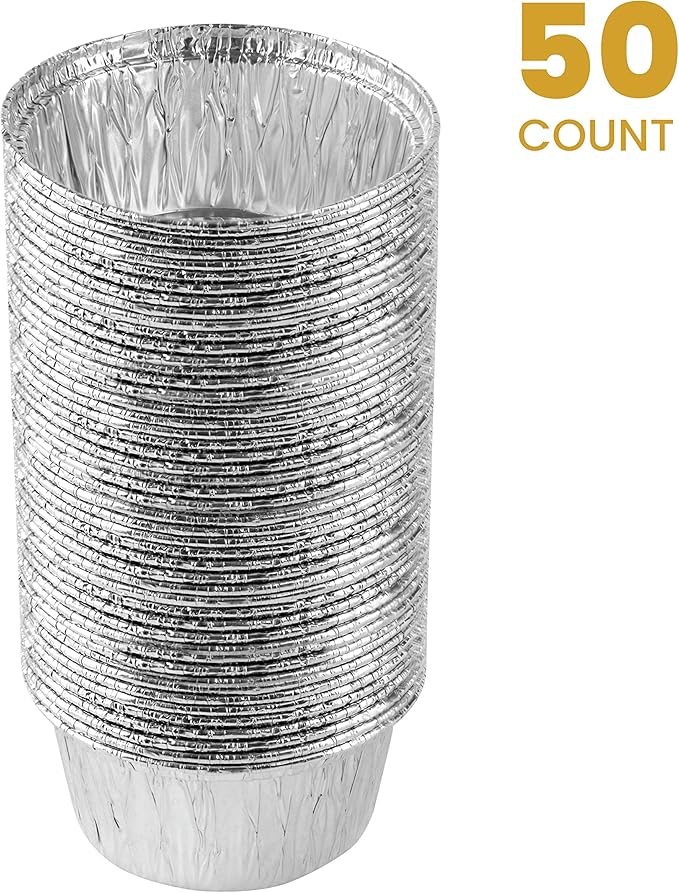 PLASTICPRO 3.5'' Inch Round Ramekins Muffin Cups Tin Foil Cupcake Pans - Image 5