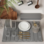 Stone Drying Mat for Kitchen Counter-Super Absorbent PU Dish Drying Mat by IMGROSE