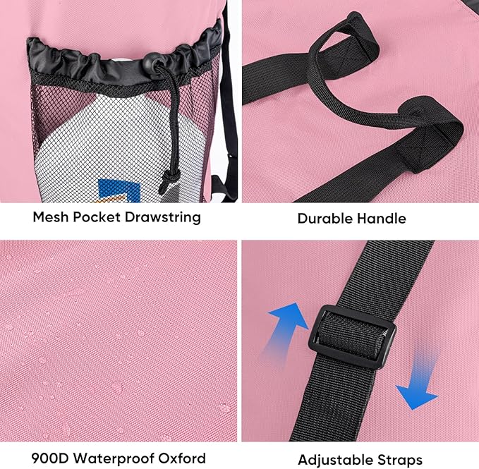 BALEINE 120L Laundry Bag Backpack, 900D Oxford Fabric Large Travel Laundry Bags - Image 4