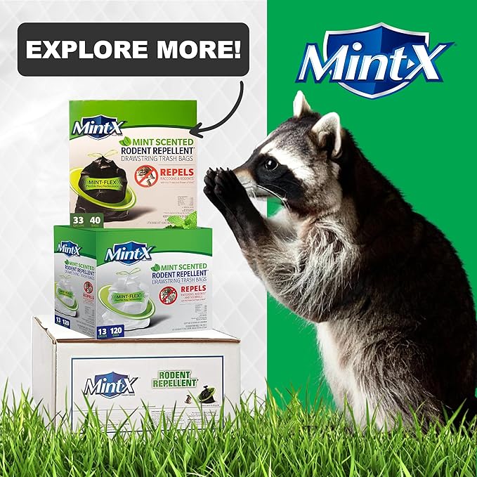 Mint-X Rodent Repellent Outdoor Home and Industrial Trash Bags - Image 5