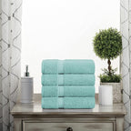 SUPERIOR Egyptian Cotton Pile Hand Towel Set of 4, Ultra Soft Luxury Towels - Image 2