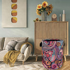 Mandala Paisley Laundry Hamper Retro Boho Colorful Laundry Basket - Image 7