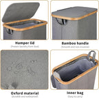 65L Slim Laundry Hamper, Narrow Laundry Basket - Image 3