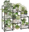 Bamworld Black Plant Stand Outdoor Metal Plant Shelf for Multiple Plants 3 Tiers Ladder Plant Holder Waterproof for Garden Living Room Patio Morden Home Decor Gardening Gifts by Bamworld