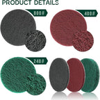 Power Scrub Pads Drill Attachment, GOH DODD 30 Pieces 5 Inch Headlight - Image 5