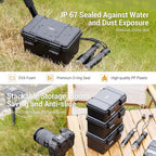 KIWIFOTOS 28 Slots 18650 Battery Organizer Case, IP67 Waterproof Protective - Image 4