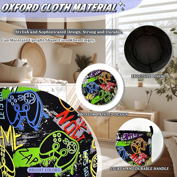 Funny Game Machine Laundry Basket Oxford Cloth Colorful Game Laundry Hamper - Image 6