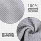 Homaxy 100% Cotton Waffle Weave Kitchen Towels, 13 x 28 Inches Super Absorbent - Image 2