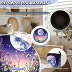 Moon Laundry Basket Oxford Cloth Night Sky Colorful Floral Butterfly Laundry - Image 6