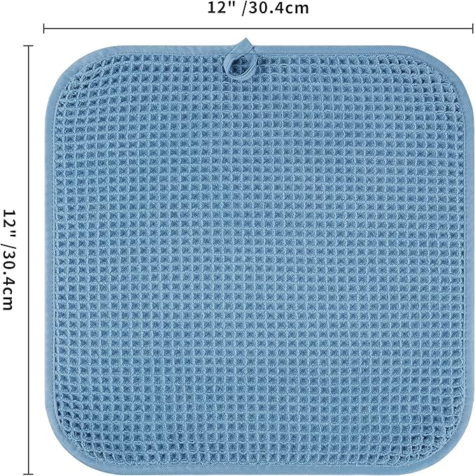 Microfiber Waffle Face Towels, 4 Pieces, Fast Drying, Lint Free 430 GSM - Image 7