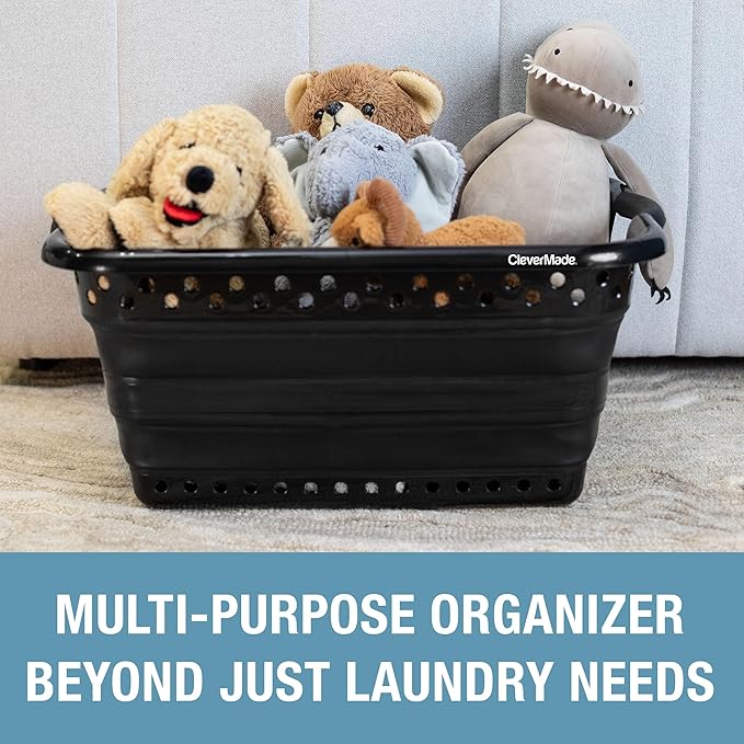 CleverMade Collapsible Laundry Baskets - 39L Foldable Large Collapsible Laundry - Image 5