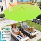 AreShark 9 FT Patio Umbrella for Outdoor, Outdoor Umbrella with Push Button Tilt and Crank, Outdoor Patio Umbrellas with 8 Sturdy Ribs for Market, Garden, Deck, Backyard, Pool (Apple Green) - Image 4
