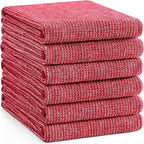 Homaxy Premium Kitchen Towels, Large Cotton Kitchen Hand Towels, Flat and Terry - Image 8